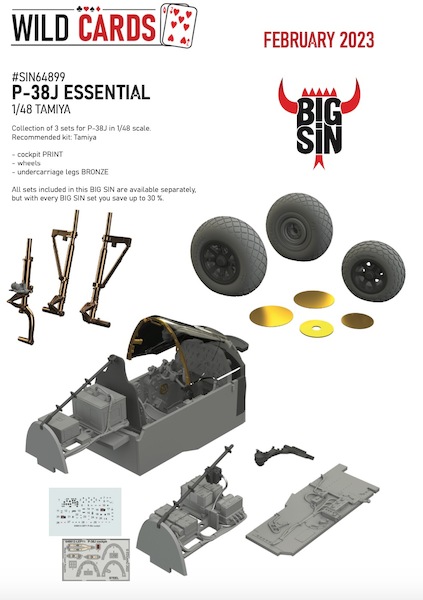 P38J Lightning essential (Tamiya)  BIG SIN64899