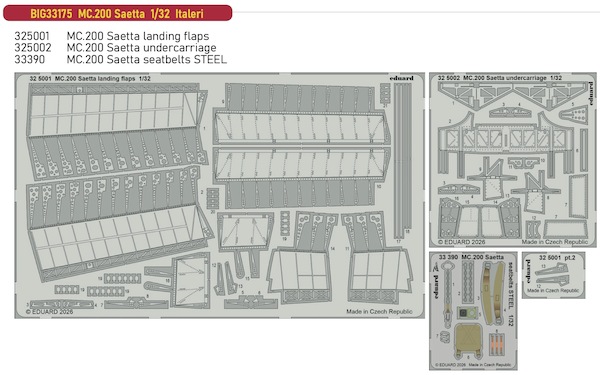 Detailset MC200 Saetta (Italeri) BIG33175