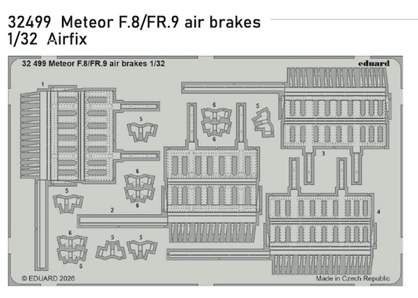 Detailset Meteor F8/FR9 Airbrakes (Revell) E32-499