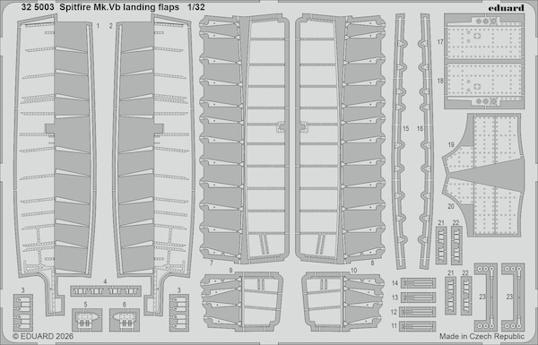 Detailset Sup[ermarine Spitfire MkVb Landing Flaps (Kotare) E32-5003