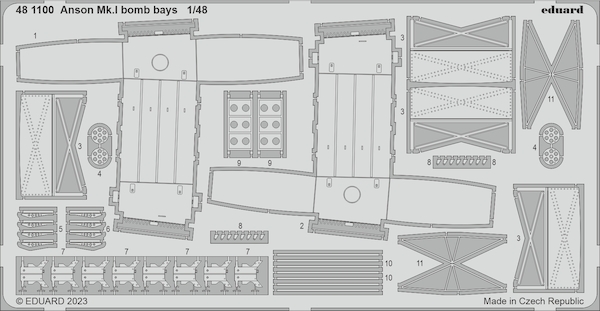 Detailset Avro Anson MKI Bomb Bays (Airfix)  E48-1100