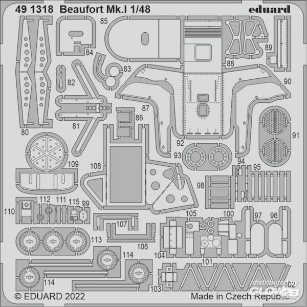 Detailset Bristol Beaufort MKI (ICM)  E49-1318