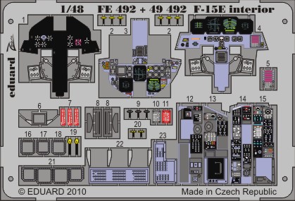 Detailset F15E Strike Eagle Interior (Academy) e49-492