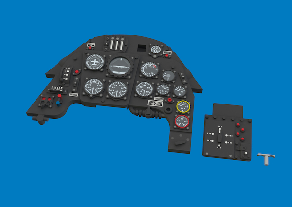 Messerschmitt Bf109G-6 Löök Instrument Panel and seatbelts (Airfix) E634053