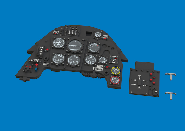 Messerschmitt Bf109G-5 Löök Instrument Panel and seatbelts (Airfix) E634054
