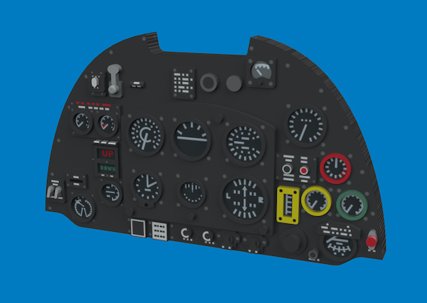 Spitfire MKIXe Löök Instrument Panel and seatbelts (Airfix) E644348