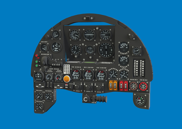 Hampden TB MkI Löök Instrument Panel and seatbelts (ICM) E644354