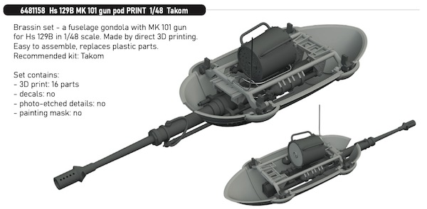 Henschel Hs129B MK101 Gun Pod (Takom) E6481158