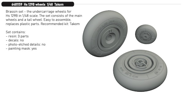 Henschel Hs129B-2 Wheels (Takom) E6481159