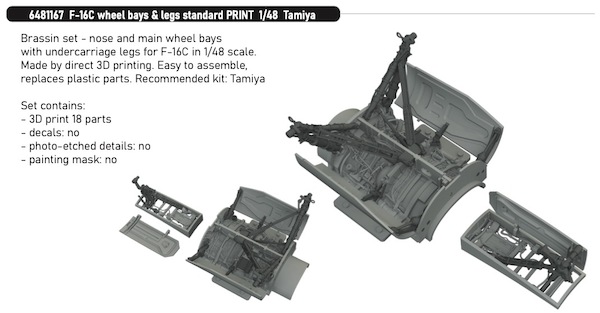 F16C Wheel Bays and Legs Standard (Tamiya) E6481167