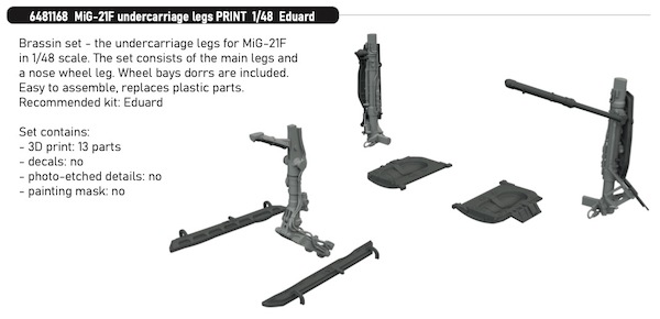 Mikoyan MiG21F Undercarriage legs (Eduard) E6481168