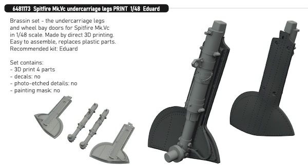Spitfire MKV Undercarriage Legs (Eduard) E6481173