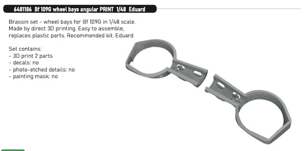 Messerschmitt BF109G Wheel bays Angular (Eduard) E6481186