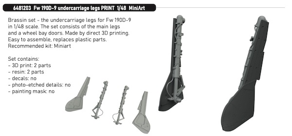 Focke Wulf Fw190D-9 undercarrige legs and doors (MiniArt) e6481203