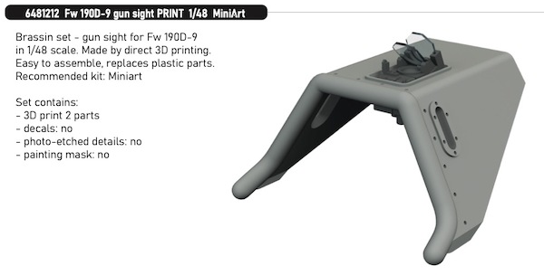 Focke Wulf FW190D-9 Gun Sight (MiniArt) E6481212