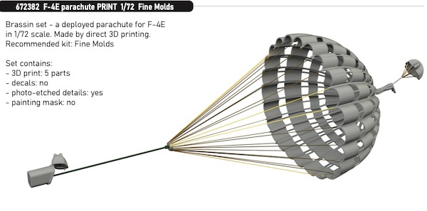 F4E Phantom Parachute (Fine Molds) (BACK IN STOCK) E672382