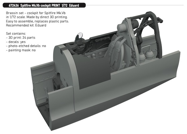 Spitfire MKVb Cockpit set (Eduard) E672436