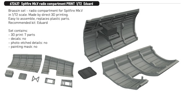 Spitfire MKV radio Compartiment (Eduard) E672437