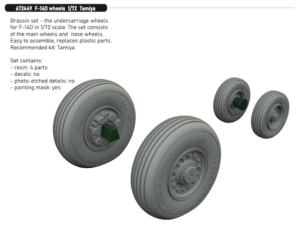 F14D Tomcat Wheels (Tamiya) E672449