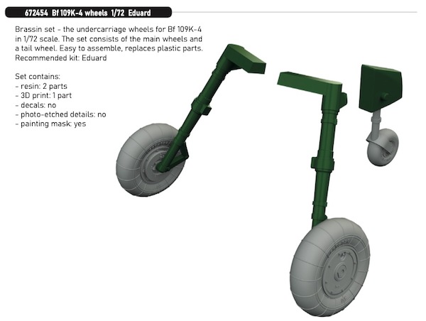Messerschmitt Bf109K-4 wheels (Eduard) E672454
