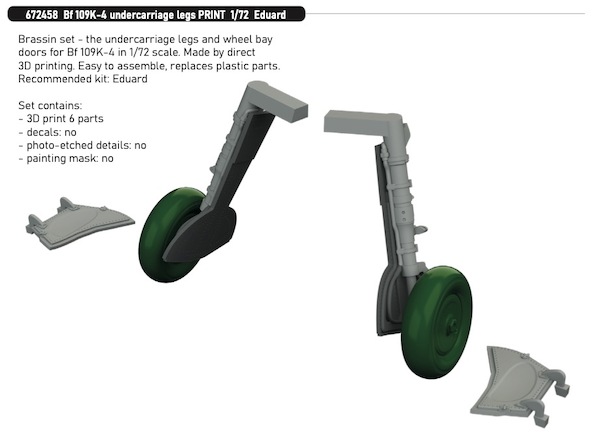 Messerschmitt Bf109K-4 Undercarriage Legs (Eduard) E672458