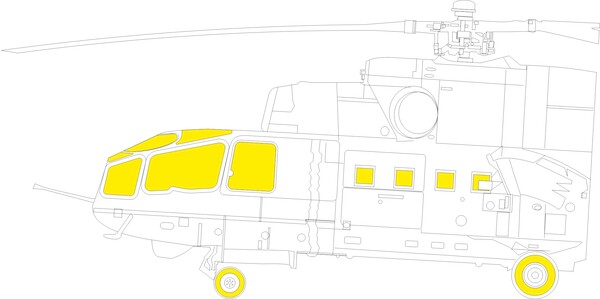 Mask Mil Mi24 Hind A Glasing and wheels TFace (Trumpeter) EX1115