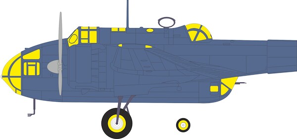Mask Handley Page Hampden TB. MK1 canopy, other glassparts and wheels (ICM) EX1175