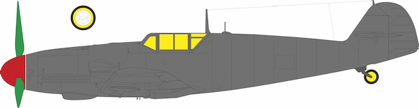 Mask Bf 109G-6 late framed canopy and wheels (Tamiya) EX1194