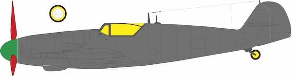 Mask Bf 109G-6 late ERLA canopy and wheels (Tamiya) EX1196