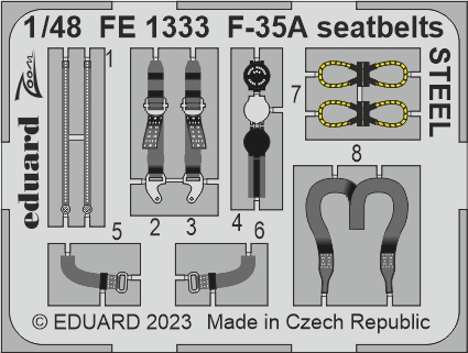 Detailset F35A Lightning II Seatbelts (Tamiya)  FE1333