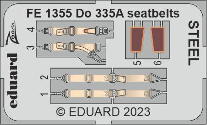 Detailset Dornier Do335A Seatbelts (Tamiya)  FE1355
