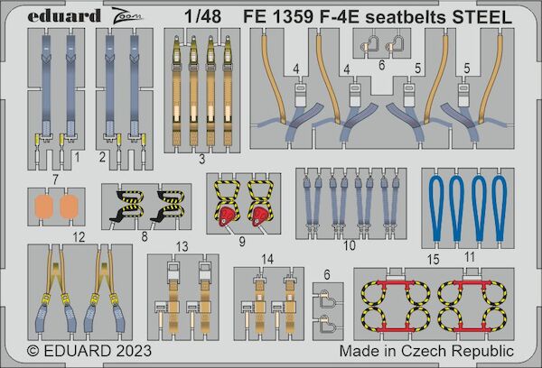 Detailset F4E Phantom II Seatbelts (MENG)  FE1359