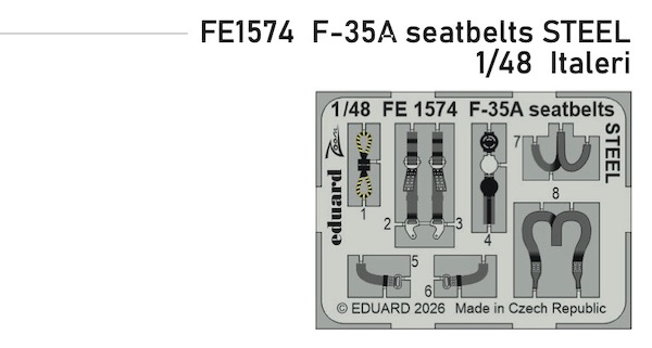 Detailset F35A Lightning II Seatbelt (Italeri) FE1574