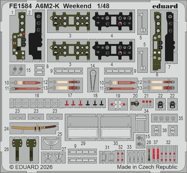 Detailset Mitsubishi A6M2-K (Eduard - Weekend) FE1584