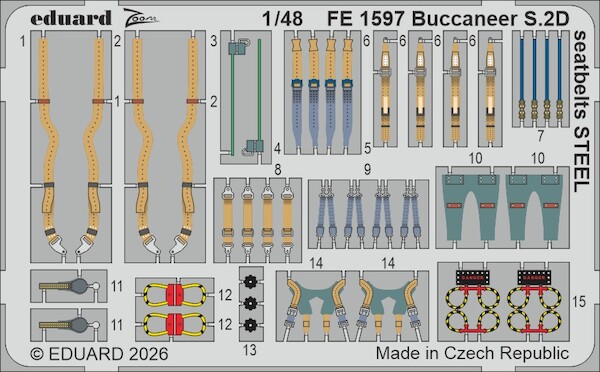 Detailset Buccaneer S2D Seatbelts (Trumpeter) FE1597