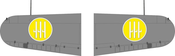 Mask Macchi MC200 Saetta wing National markings (Italeri) jx344
