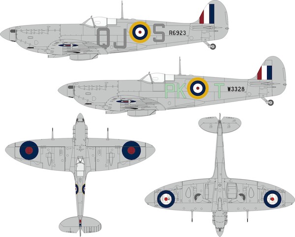 Mask Spitfire MKVb Early British National insignia (Kotare) jx348