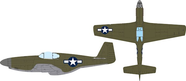Mask P51B Mustang National Insignia (Eduard) jx353