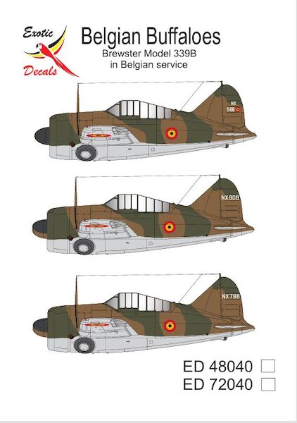 Belgian Buffaloes , Brewster Model 339B in Belgian Service ed72040