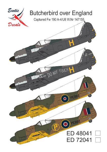 Butcherbird over England, Captured Fw190A-4/U8 ed72041