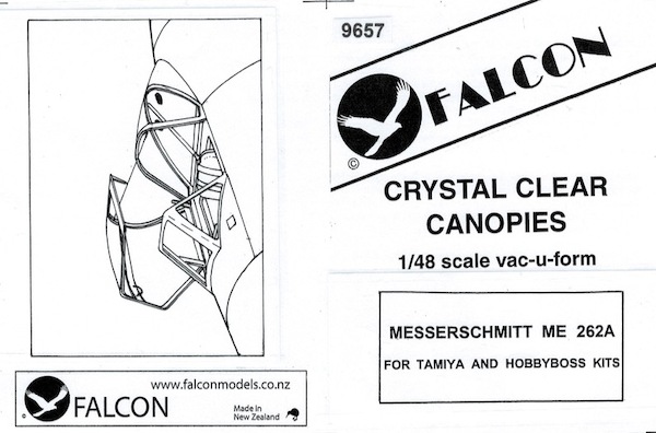 Messerschmitt Me 262A Canopy (Tamiya, Hobby Boss) SQ09657