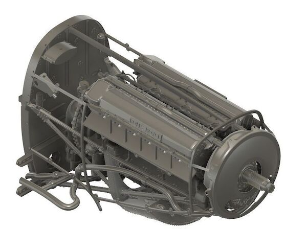 Supermarine Spitfire Mk I/II Rolls Royce Merlin Mk. III Engine Set (Airfix) fmC24004