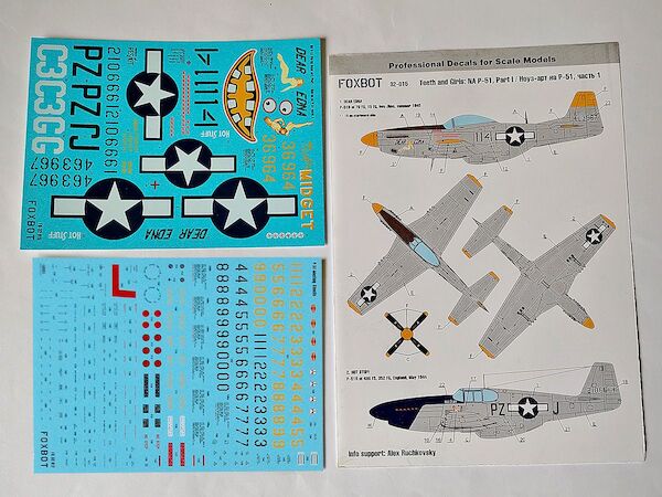 North American P-51 Mustang Nose art, Part #1 (With Stencils) FOX32-015A