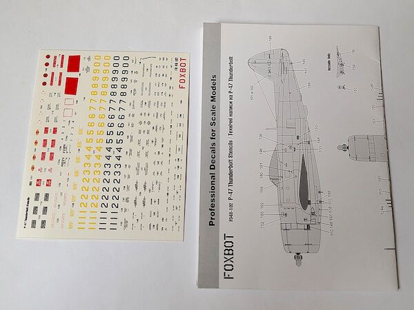 Republic P-47 Thunderbolt Stencils FOX48-102