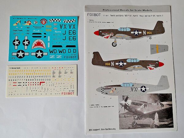 North American P51 Mustang Nose Art part 1 plus stencils FOX72-051