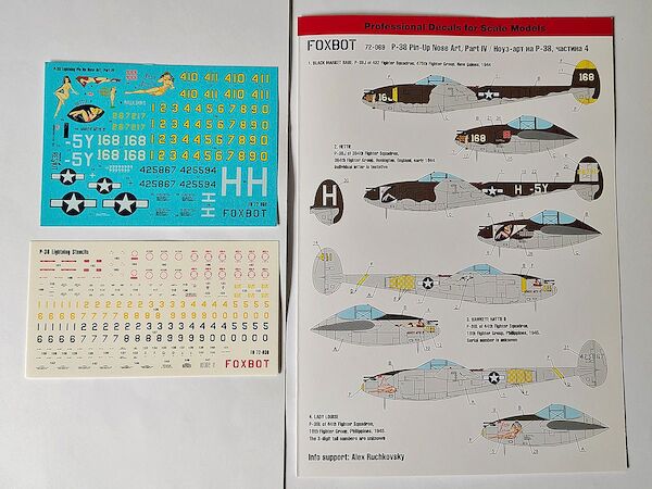 Lockheed P38 Lightning Pin Up Nose art part 4 FOX72-069