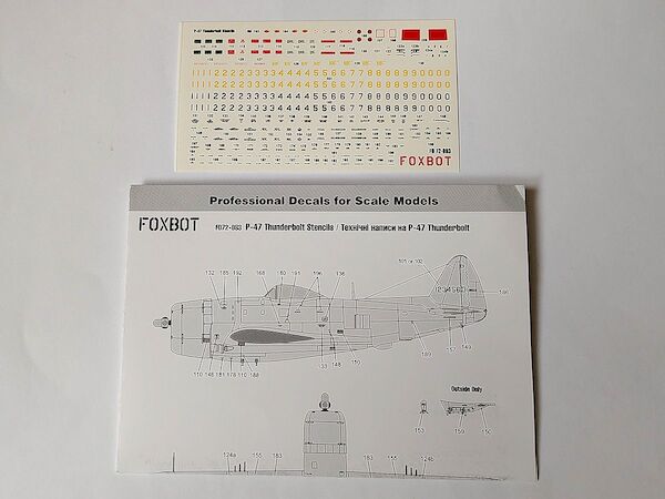 Republic P-47 Thunderbolt Stencils FOX72-083