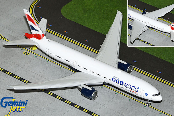 Boeing 777-200ER British Airways "oneworld" G-YMMR flaps down  G2BAW1226F