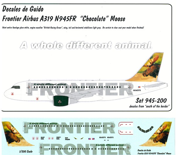 Airbus A319 (Frontier N945FR Chocolate Moose)  GUIDO 945-200