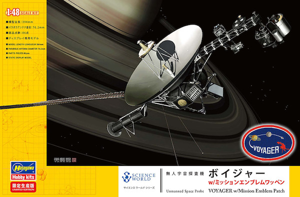 Unmanned Space probe voyager with Mission emblem Patch SP536